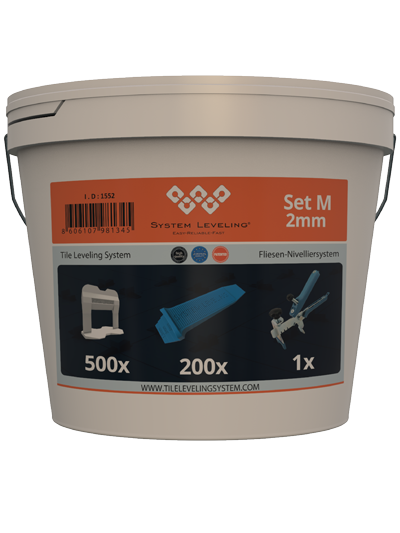 Tile Leveling Set S 3mm – Pack with clips, wedges, and pliers