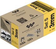 Tile Leveling Set S 3mm – Pack with clips, wedges, and pliers