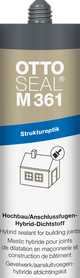 OTTOSEAL M361 Hybrid sealant with plaster texture, grey, 310ml