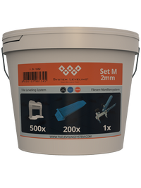 Set S za nivelisanje pločica 3mm – Pakovanje sa nivelatorima, kajlama i klešta