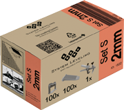 Tile Leveling Set S 3mm – Pack with clips, wedges, and pliers