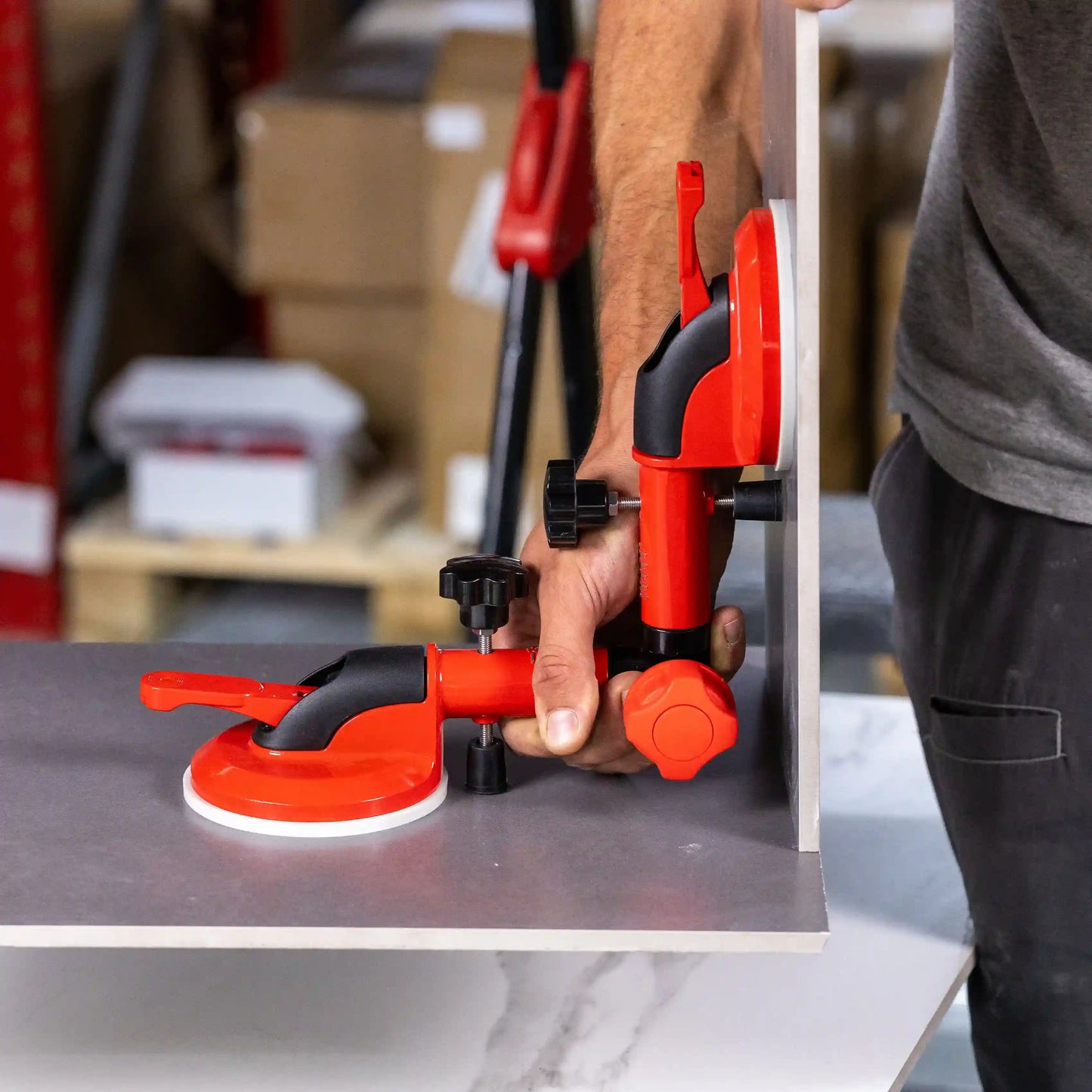 EREFA E1003 Angle vacuum suction cup for tiles – 100kg load capacity