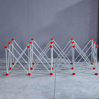E2010 Extruded aluminum slab workbench with 15 legs, 1000kg load capacity