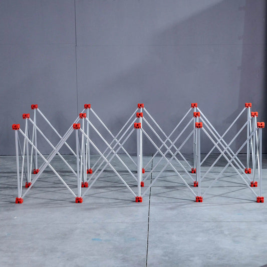 E2010 Extruded aluminum slab workbench with 15 legs, 1000kg load capacity