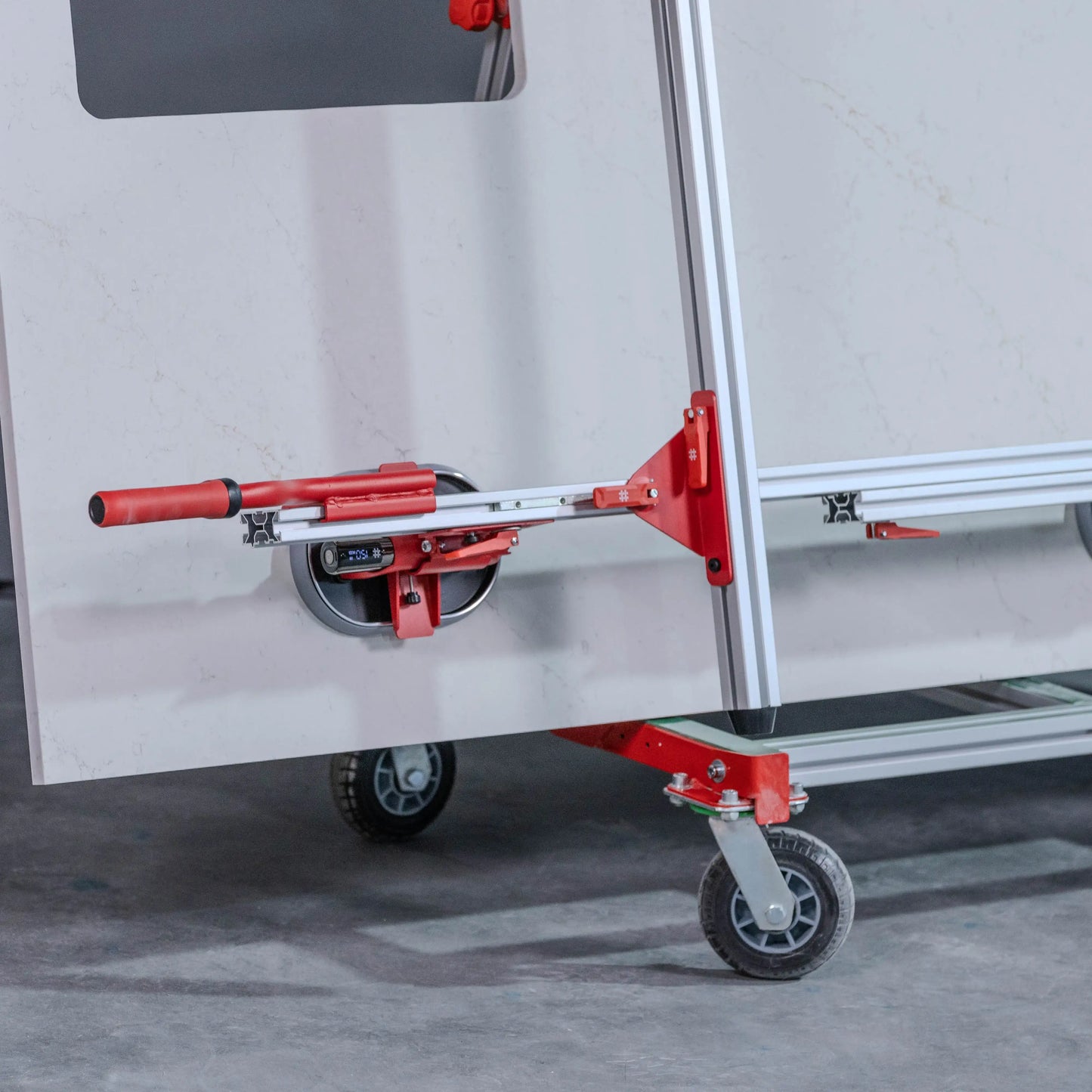 E4001 Schwerlast-Plattenheber mit Aluminium-Saugnapf und LCD-Display