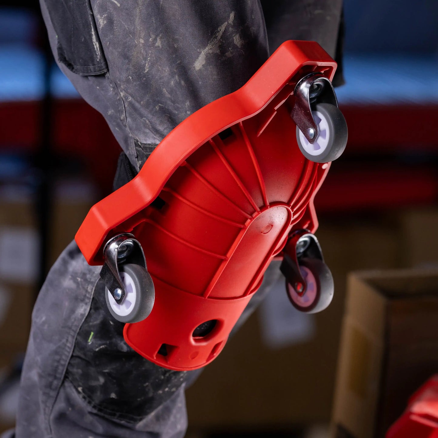 E1024 Tragbarer Silikon-Knieschoner mit strapazierfähiger Polsterung für Bauarbeiter