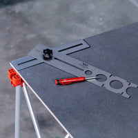 E2018 Extruded aluminum workbench with 6 legs for large format slabs